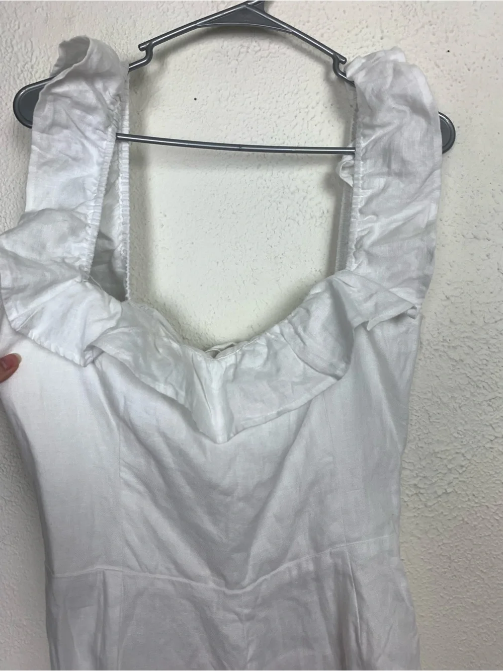 Reformation juniper linen jumpsuit size 12 coastal breathable